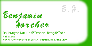 benjamin horcher business card